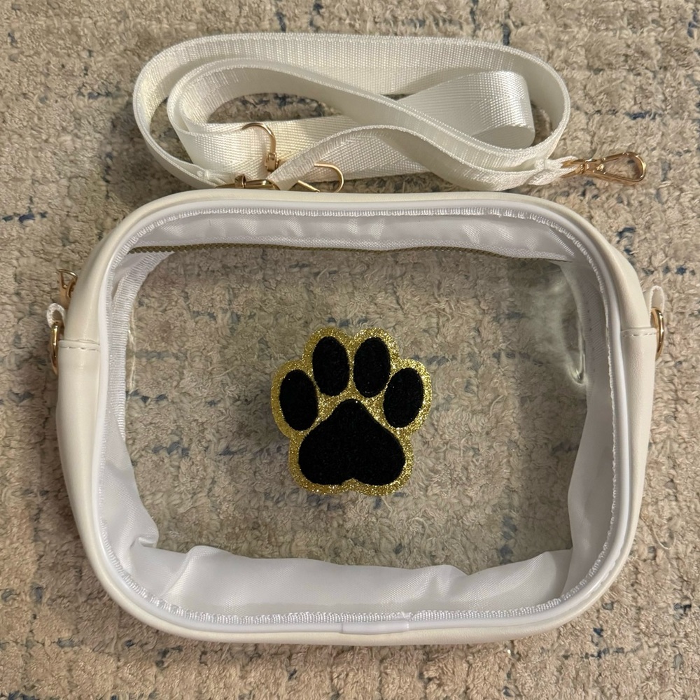 Clear crossbody stadium bag